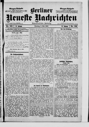 Berliner Neueste Nachrichten on May 3, 1910