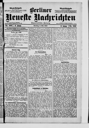 Berliner Neueste Nachrichten on May 3, 1910