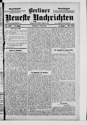 Berliner Neueste Nachrichten vom 04.05.1910