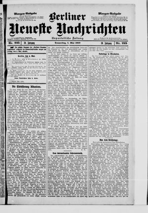 Berliner Neueste Nachrichten vom 05.05.1910