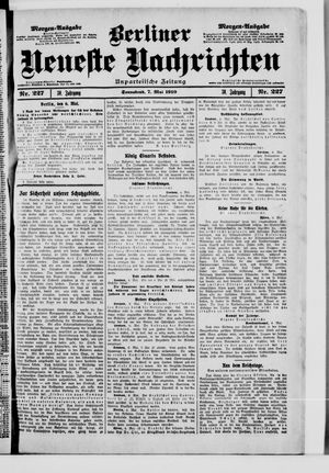 Berliner Neueste Nachrichten vom 07.05.1910