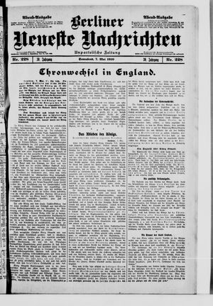 Berliner Neueste Nachrichten vom 07.05.1910