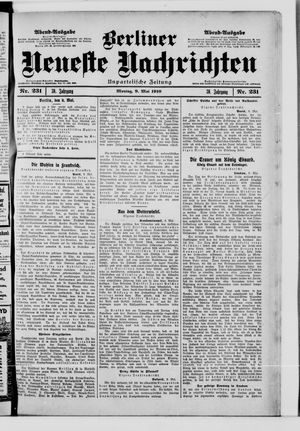 Berliner Neueste Nachrichten vom 09.05.1910