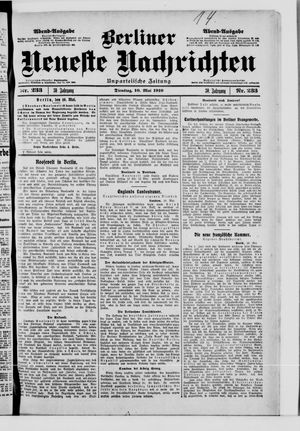 Berliner Neueste Nachrichten vom 10.05.1910