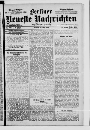 Berliner Neueste Nachrichten vom 11.05.1910