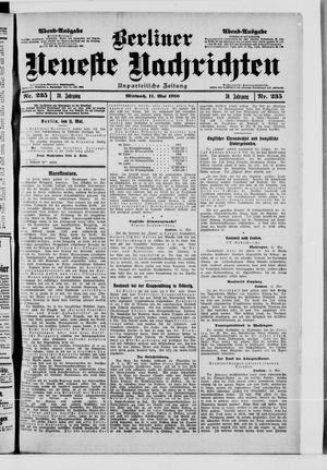 Berliner Neueste Nachrichten vom 11.05.1910