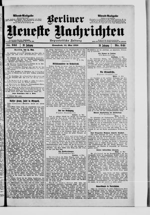 Berliner Neueste Nachrichten vom 14.05.1910