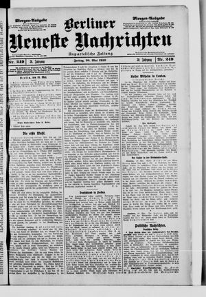 Berliner Neueste Nachrichten on May 20, 1910