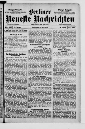 Berliner Neueste Nachrichten vom 26.05.1910