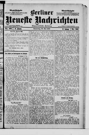 Berliner Neueste Nachrichten vom 26.05.1910