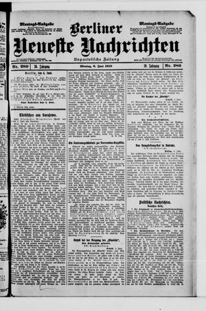 Berliner Neueste Nachrichten vom 06.06.1910
