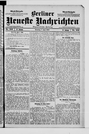 Berliner Neueste Nachrichten vom 07.06.1910