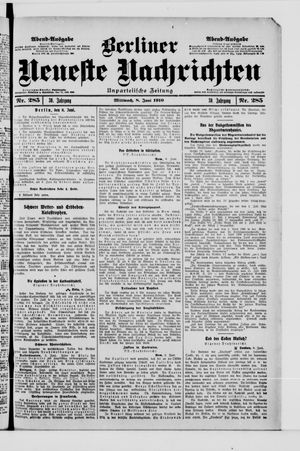 Berliner Neueste Nachrichten vom 08.06.1910