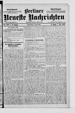 Berliner Neueste Nachrichten vom 09.06.1910