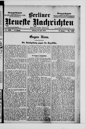Berliner Neueste Nachrichten on Jun 13, 1910