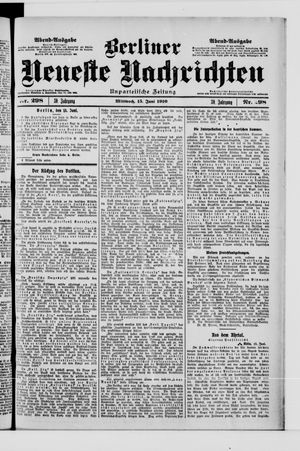 Berliner Neueste Nachrichten vom 15.06.1910