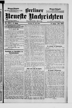 Berliner Neueste Nachrichten vom 21.06.1910