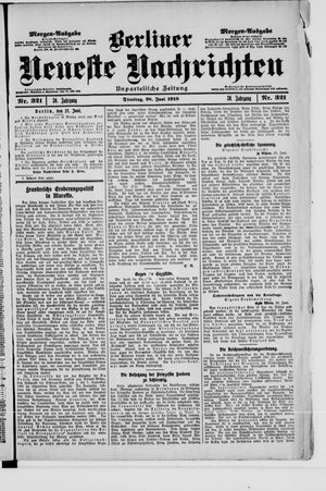 Berliner Neueste Nachrichten vom 28.06.1910