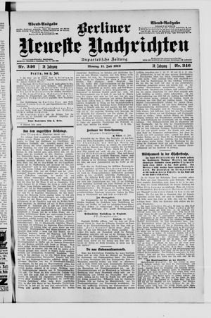 Berliner Neueste Nachrichten vom 11.07.1910