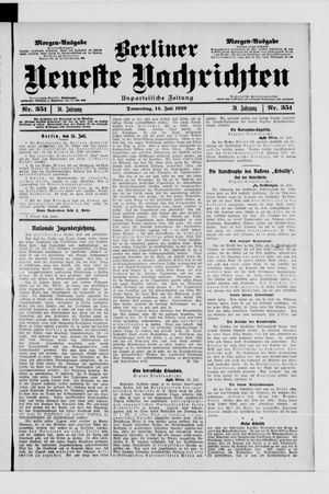 Berliner Neueste Nachrichten vom 14.07.1910