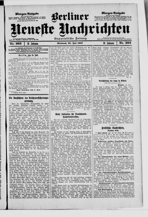Berliner Neueste Nachrichten on Jul 20, 1910