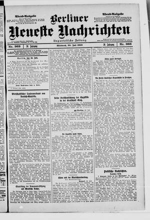 Berliner Neueste Nachrichten on Jul 20, 1910