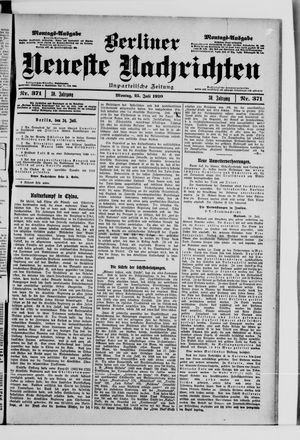 Berliner Neueste Nachrichten vom 25.07.1910