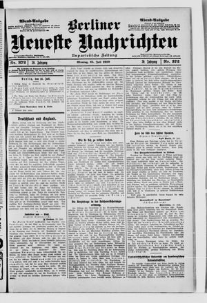 Berliner Neueste Nachrichten vom 25.07.1910