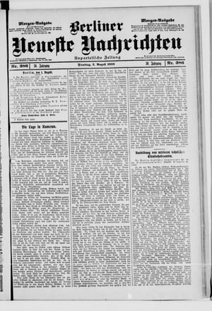 Berliner Neueste Nachrichten vom 02.08.1910
