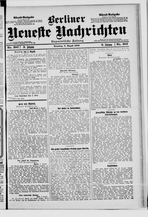 Berliner Neueste Nachrichten on Aug 2, 1910