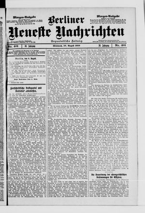 Berliner Neueste Nachrichten vom 10.08.1910