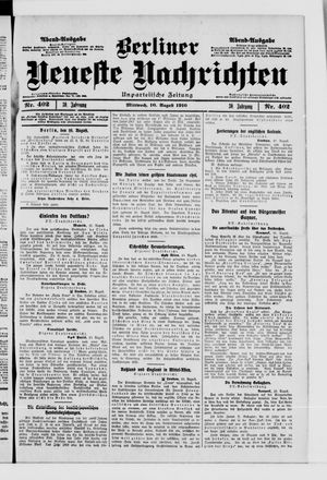 Berliner Neueste Nachrichten vom 10.08.1910