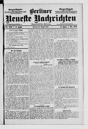 Berliner Neueste Nachrichten vom 14.08.1910