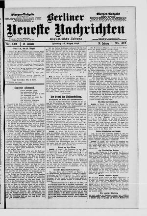 Berliner Neueste Nachrichten vom 16.08.1910