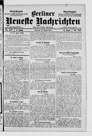 Berliner Neueste Nachrichten vom 16.08.1910
