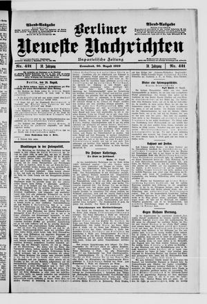 Berliner Neueste Nachrichten vom 20.08.1910
