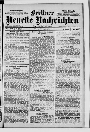Berliner Neueste Nachrichten vom 22.08.1910