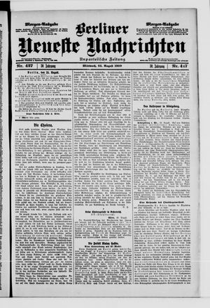 Berliner Neueste Nachrichten vom 24.08.1910