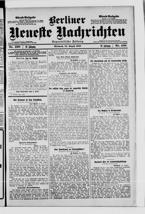 Berliner Neueste Nachrichten vom 24.08.1910