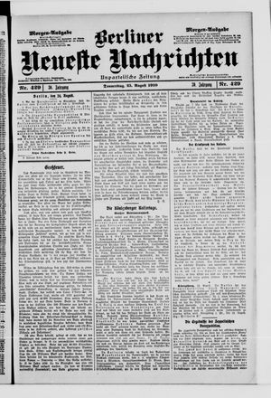 Berliner Neueste Nachrichten vom 25.08.1910