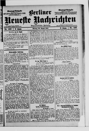 Berliner Neueste Nachrichten vom 29.08.1910