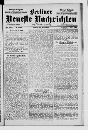Berliner Neueste Nachrichten vom 30.08.1910