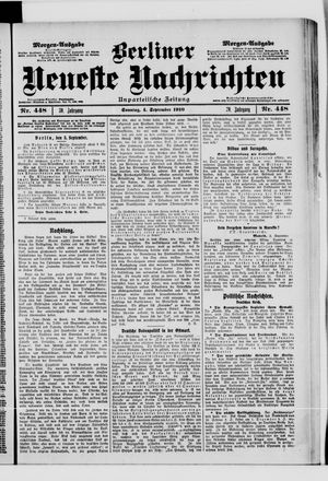 Berliner Neueste Nachrichten vom 04.09.1910