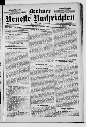 Berliner Neueste Nachrichten vom 05.09.1910