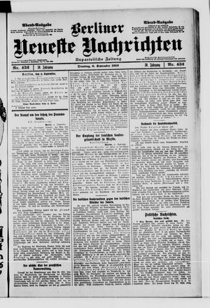 Berliner Neueste Nachrichten vom 06.09.1910