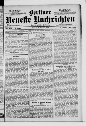 Berliner Neueste Nachrichten vom 07.09.1910
