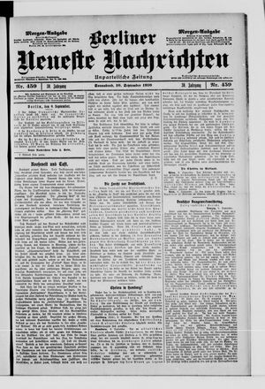 Berliner Neueste Nachrichten vom 10.09.1910