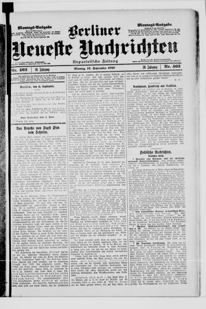Berliner Neueste Nachrichten vom 12.09.1910