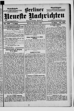 Berliner Neueste Nachrichten vom 12.09.1910