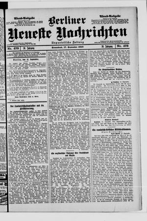 Berliner Neueste Nachrichten on Sep 17, 1910
